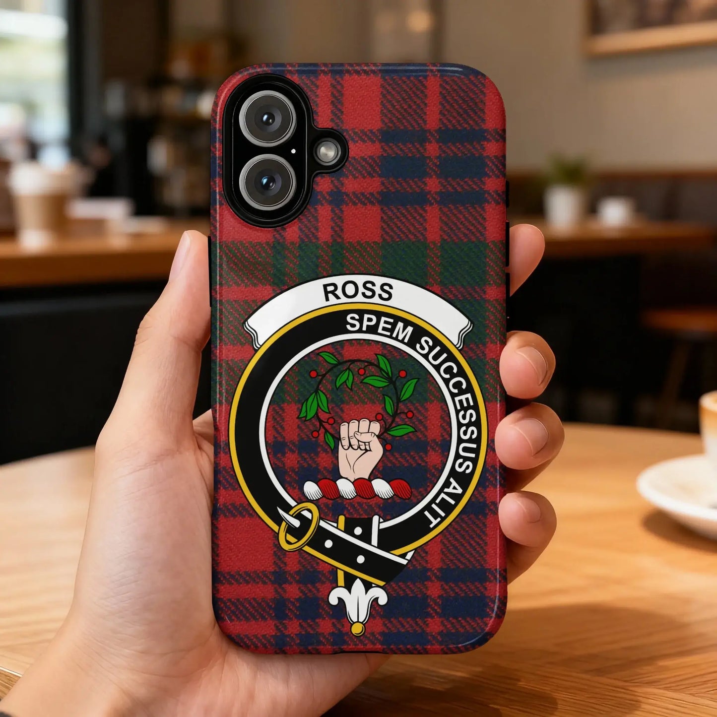 Ross Clan Tartan Spem Successus Phone Case Cover