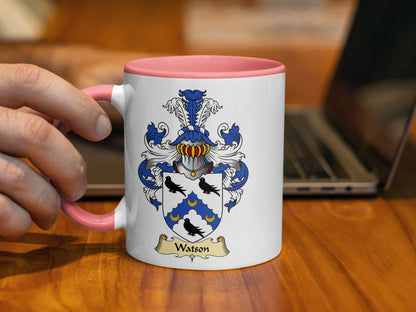 Clan Watson Scottish Coat of Arms Mug - Living Stone Gifts