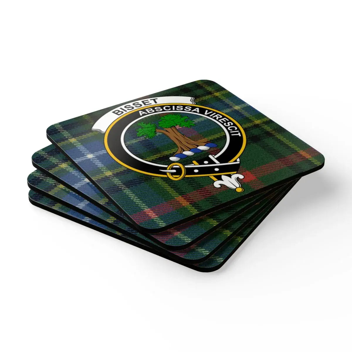 Bisset Abscissa Virescit Tartan Plaid Coaster product
