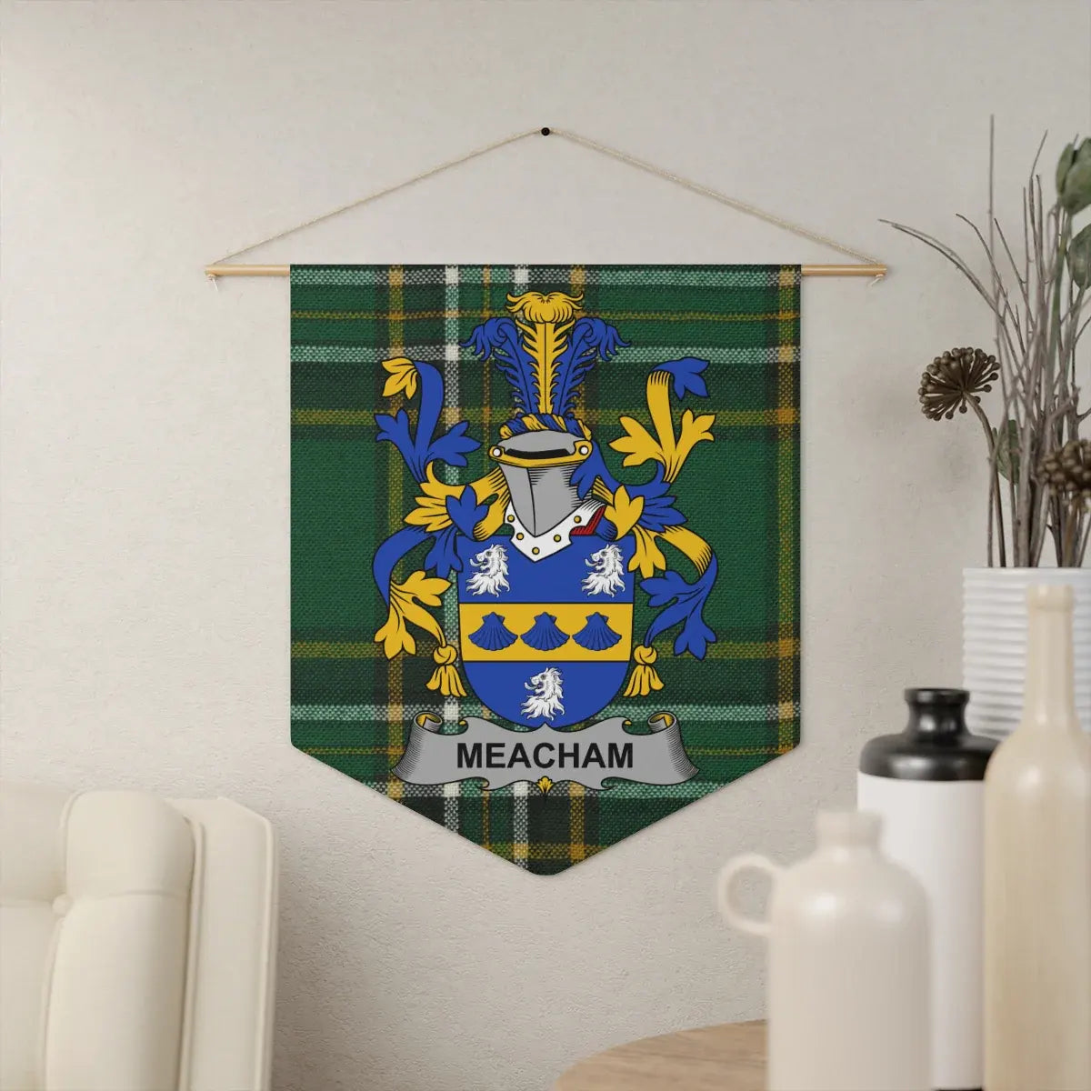 Meacham Family Crest Wall Hanging Banner product
