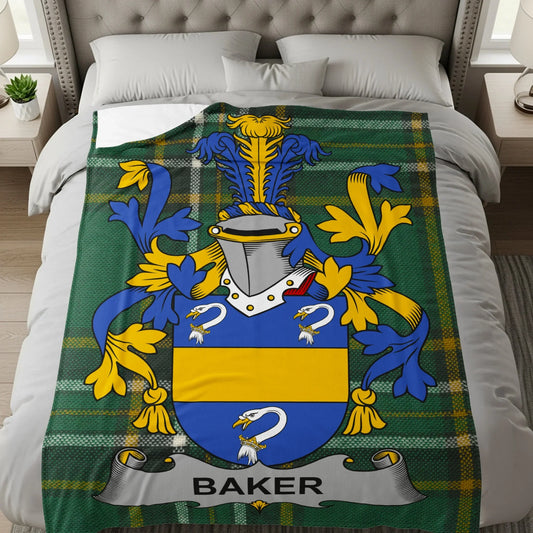 Custom Baker Family Crest Blanket product