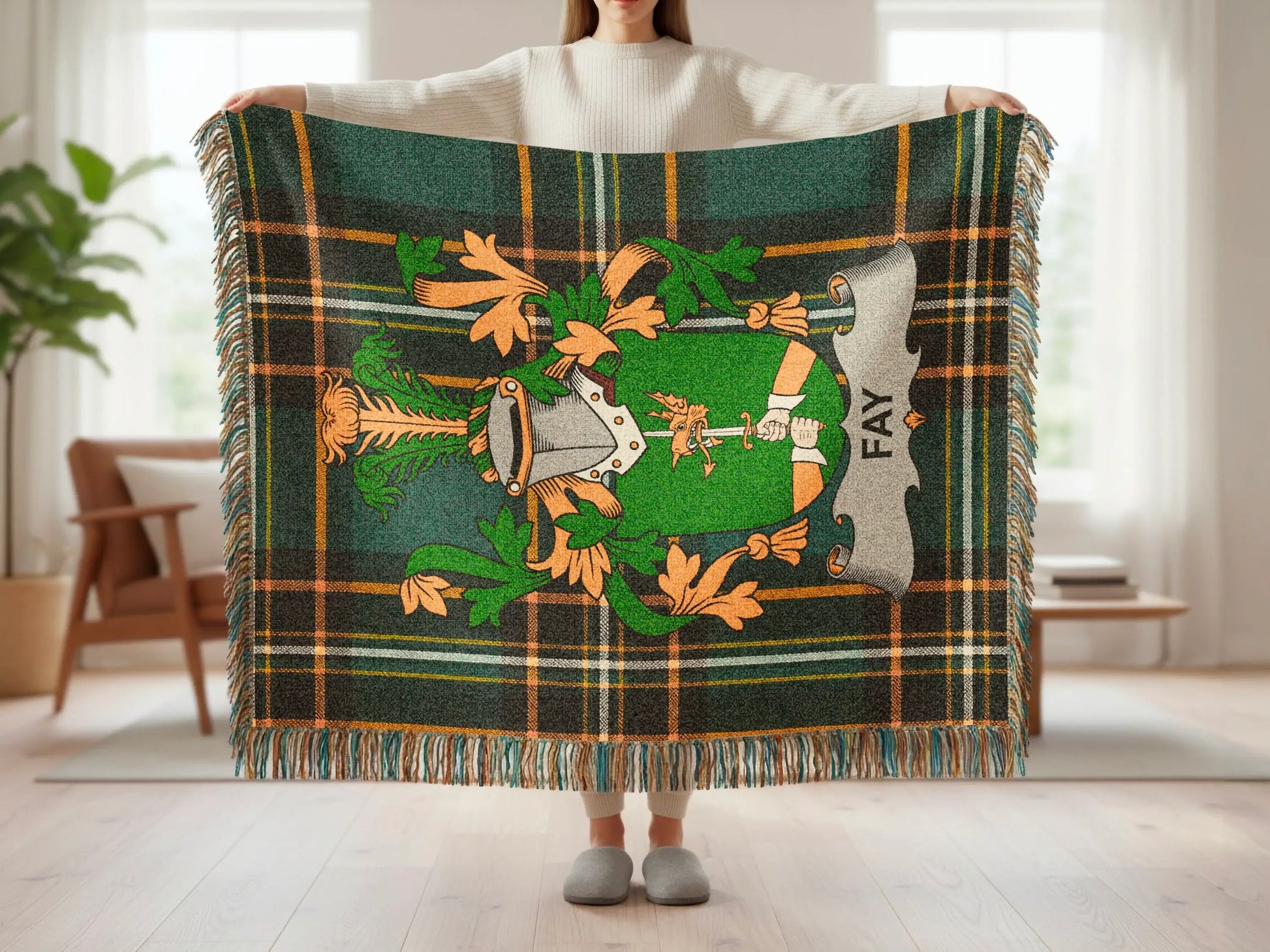 FAY Family Crest Plaid Pattern Blanket product type