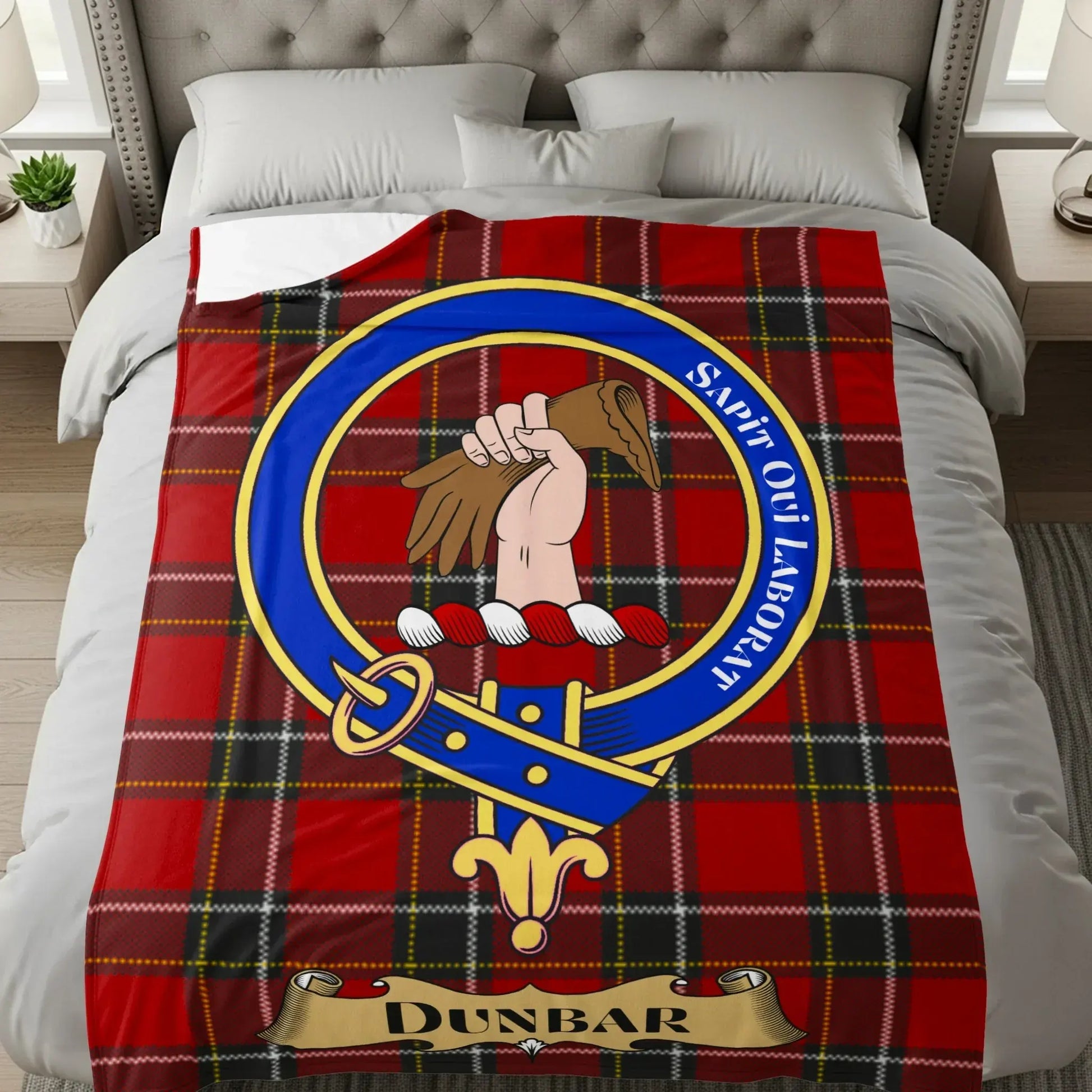 Dunbar Clan Tartan Blanket Personalized Product