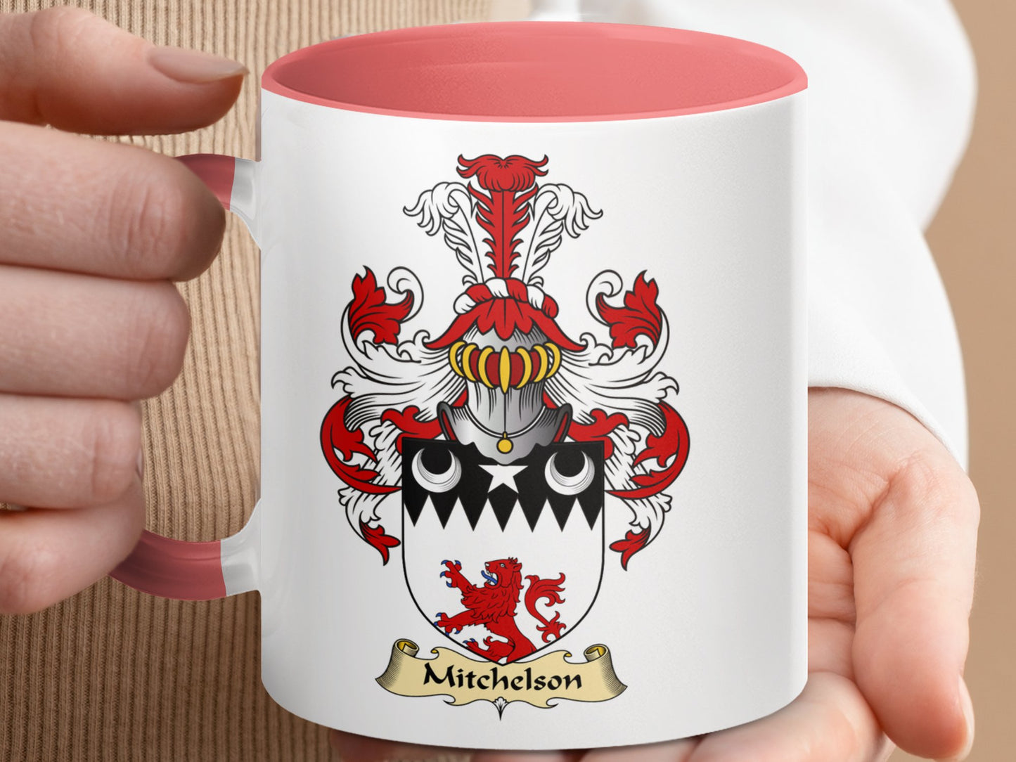 Mitchelson Family Crest Emblem Classic Design Mug - Living Stone Gifts