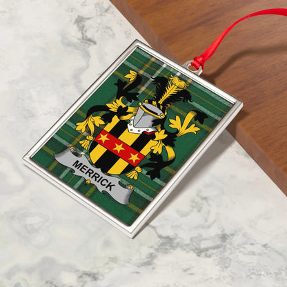 Merrick Family Crest Custom Ornament product type