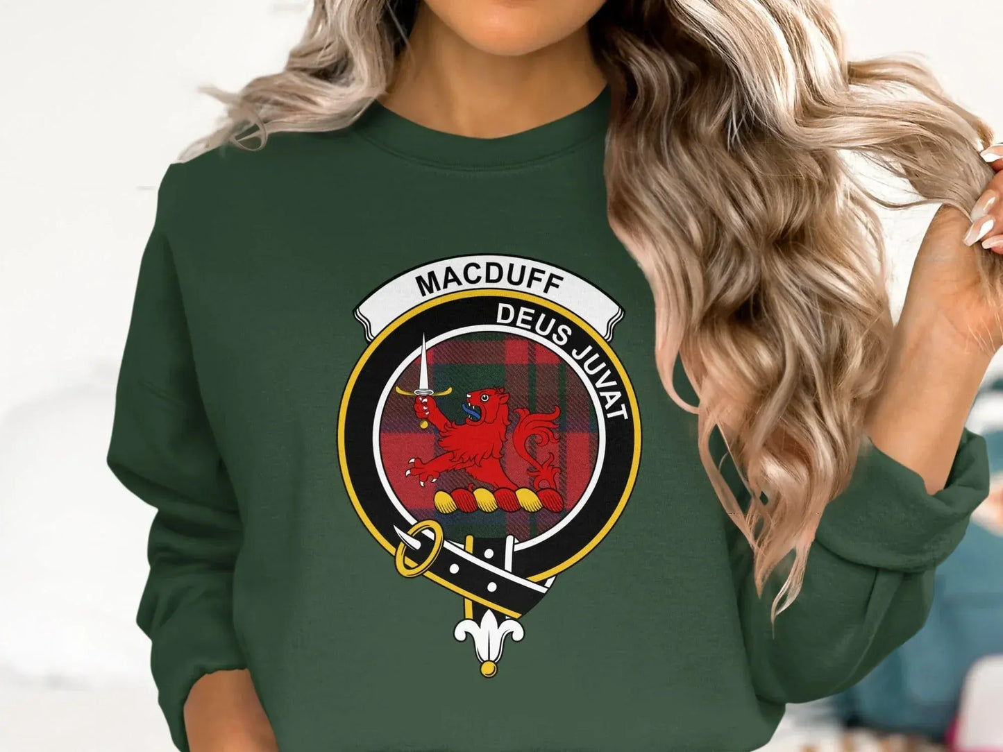 MacDuff Deus Juvat Crest Graphic Sweatshirt product type