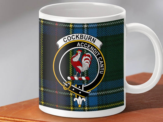 Cockburn Clan Crest Tartan Design Mug product