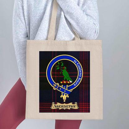 Abernethy Clan Crest Scottish Tartan Tote Bag - Living Stone Gifts