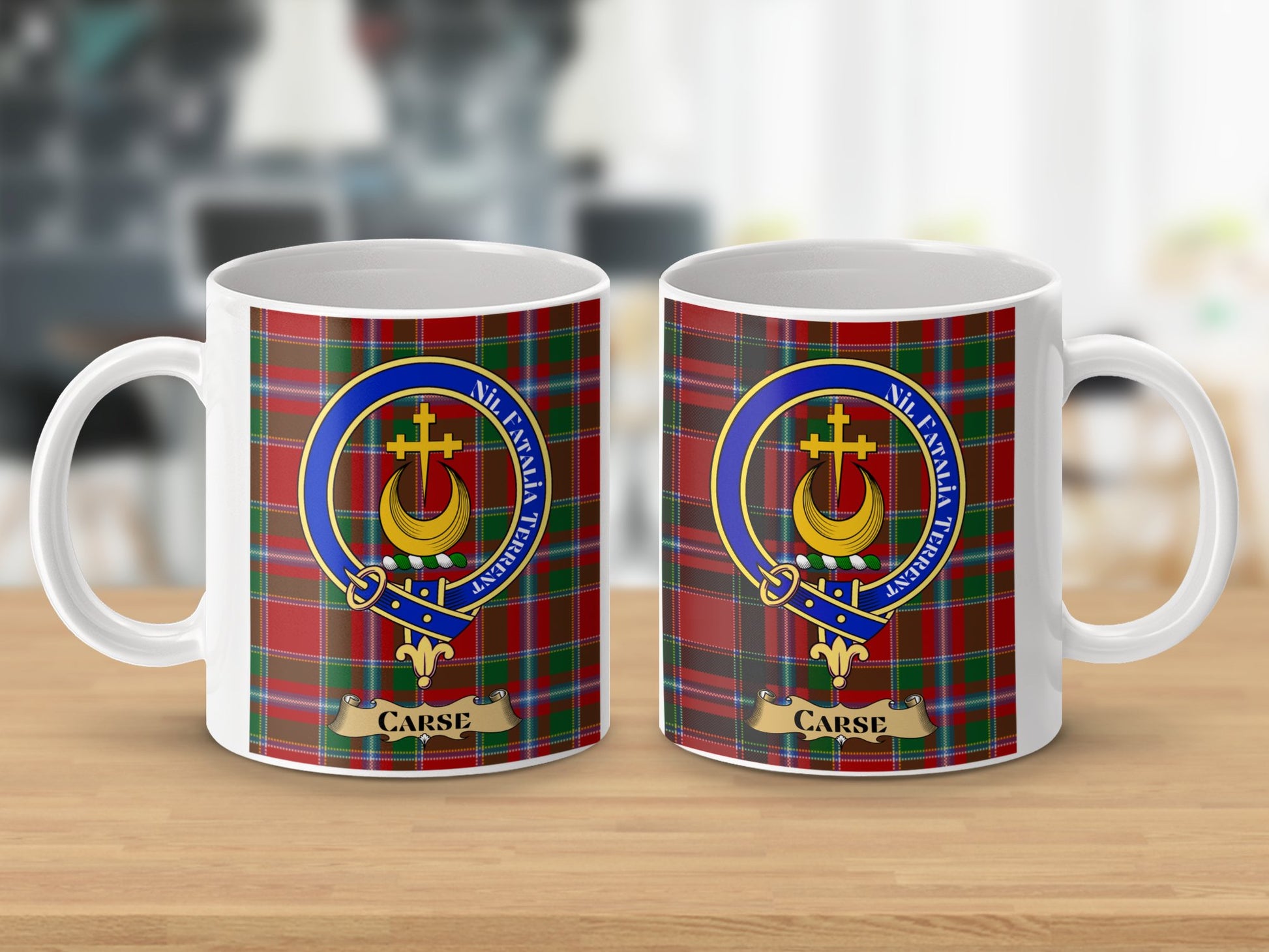 Clan Carse Scottish Tartan Crest Emblem Mug - Living Stone Gifts