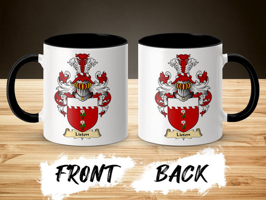 Clan Liston Scottish Coat of Arms Accent Mug - Living Stone Gifts