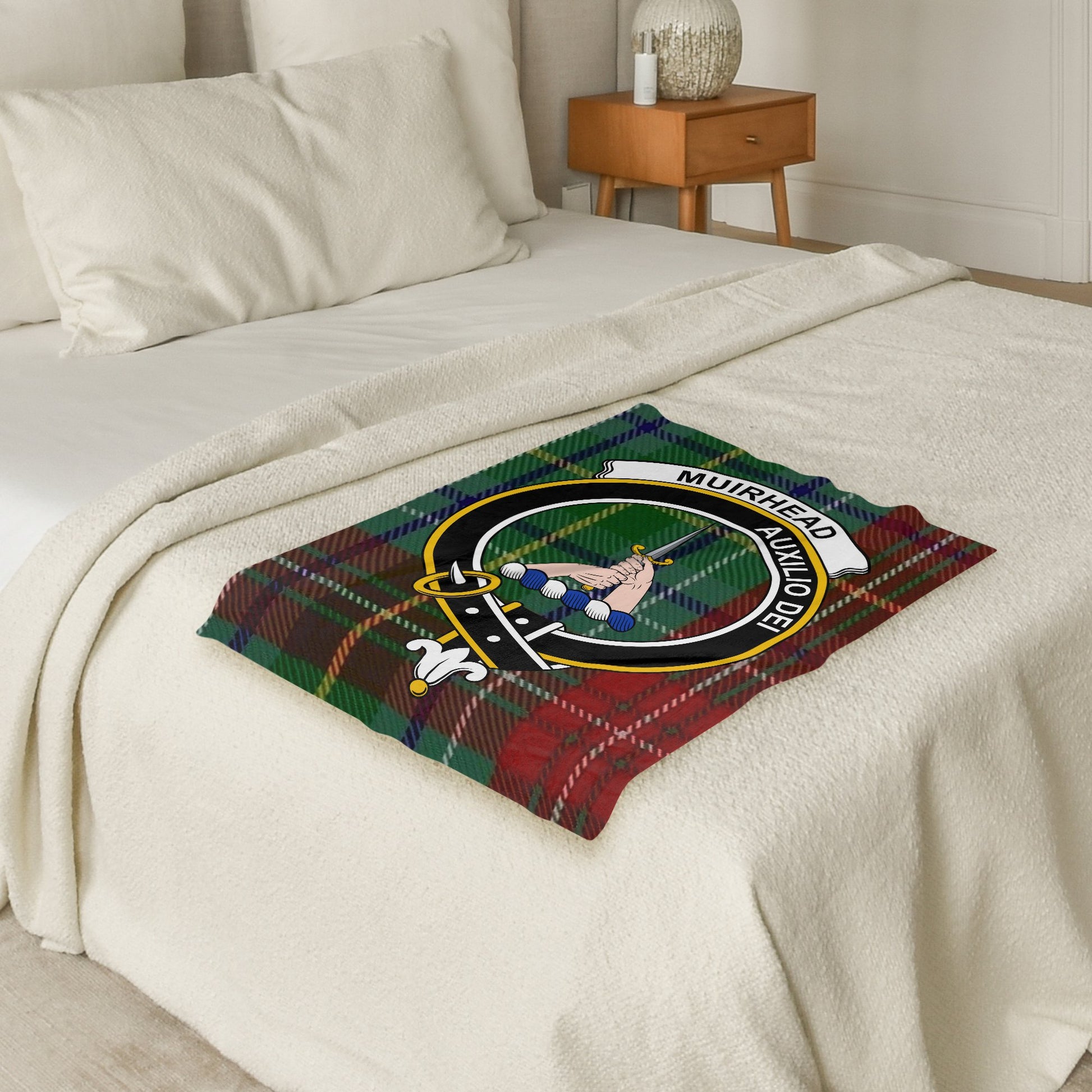 Scottish Clan Muirhead Tartan Plaid Throw Blanket - Living Stone Gifts