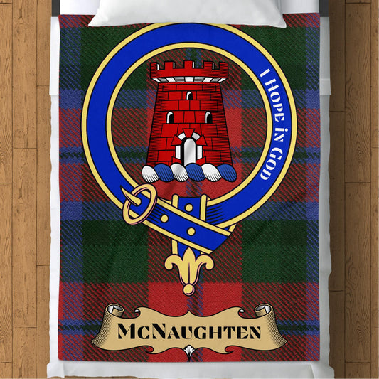 Scottish Clan McNaughten Tartan Throw Blanket - Living Stone Gifts