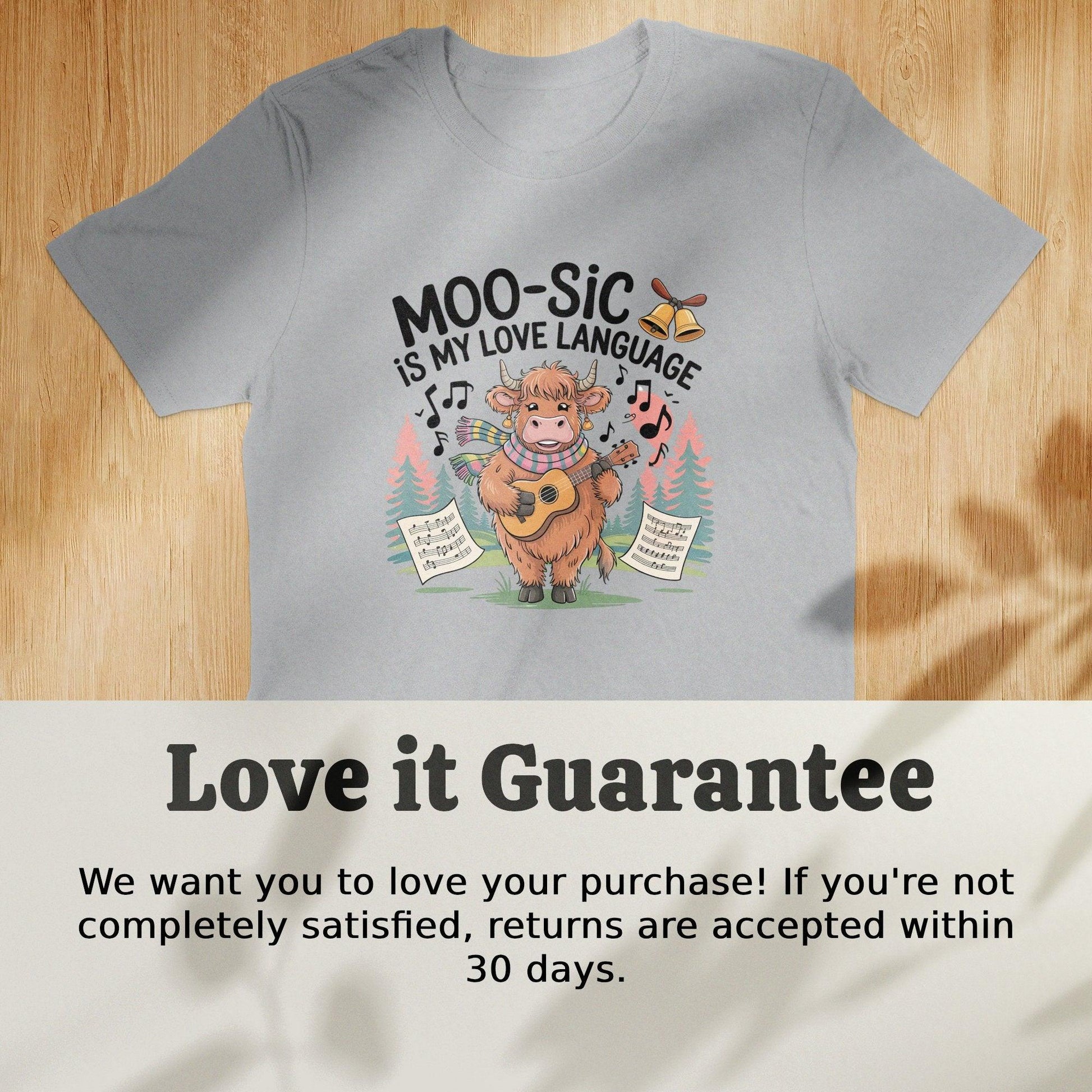 Funny Highland Cow Music Lover Tee Shirt product