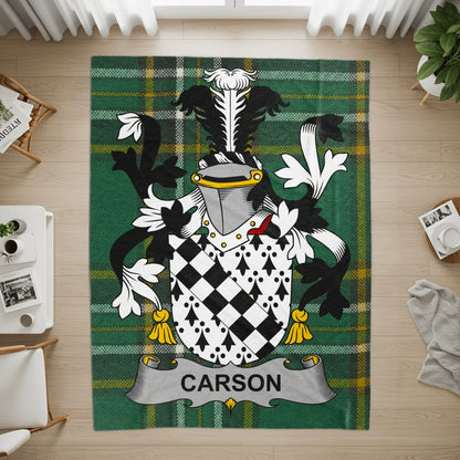 Elegant Customizable Family Crest Plaid Green Rug product