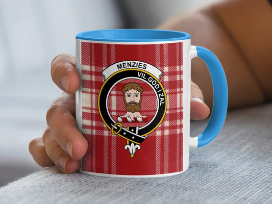 Menzies Clan Crest Tartan Mug for Scottish Heritage Lovers Mug - Living Stone Gifts