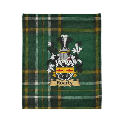 Custom Roarty Family Crest Tartan Blanket product