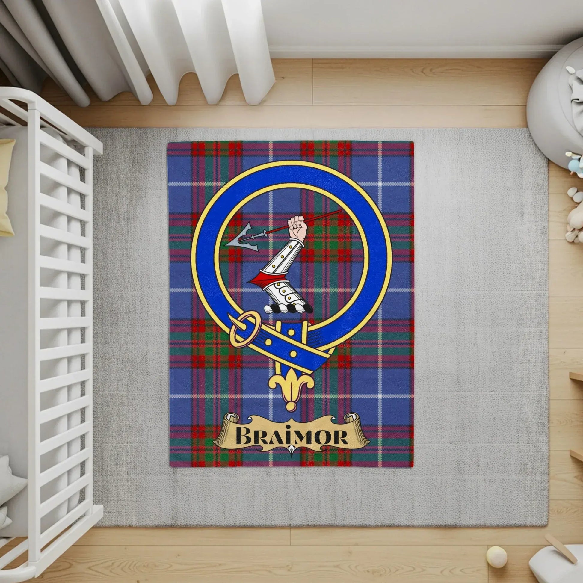 Braimor Family Crest Custom Design Area Rug Product
