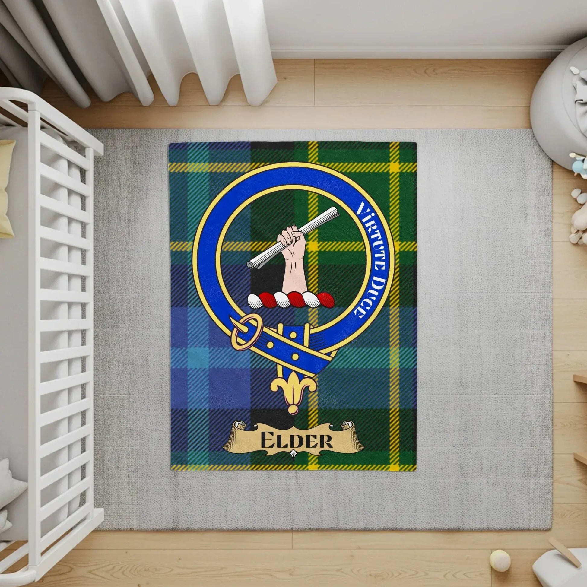 Virtute Duce Arise Elder Tartan Plaid Design Rug product