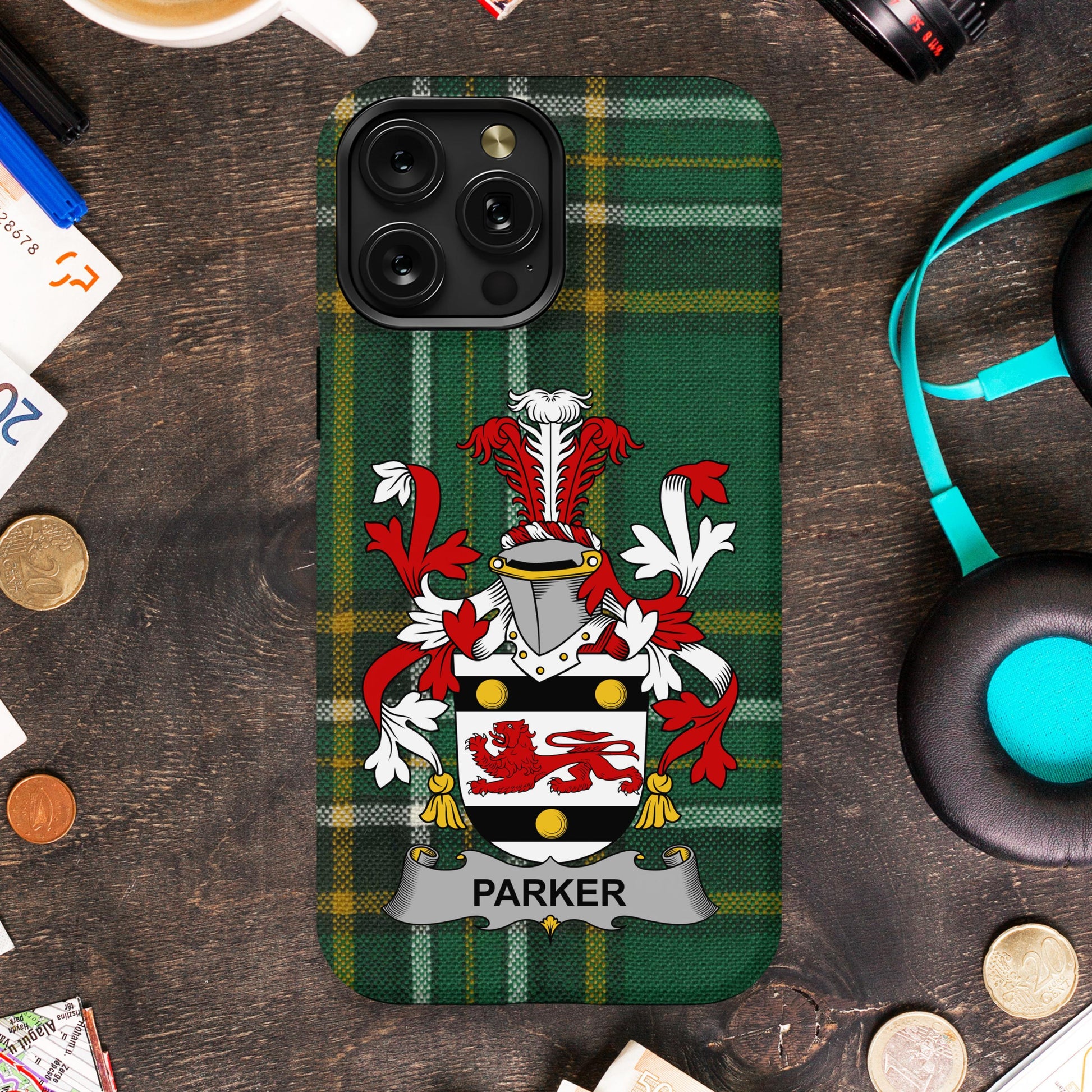 Parker Family Crest Design Cell phone cover - Celtic Ancestry Gifts