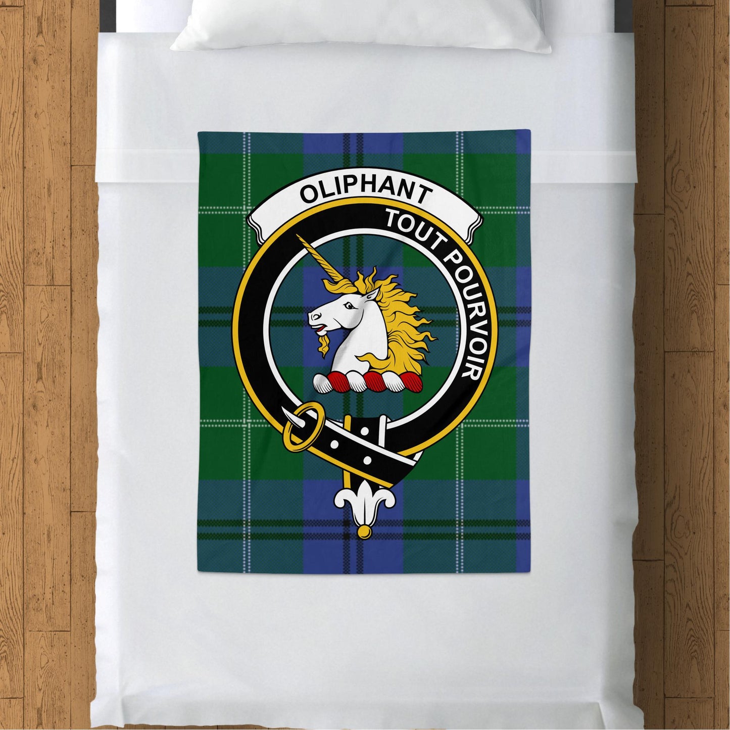 Scottish Clan Oliphant Tartan Throw Blanket - Living Stone Gifts