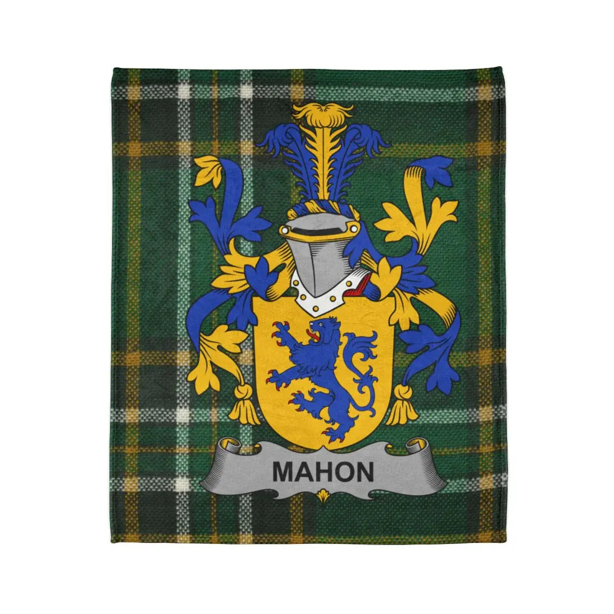 Mahon Family Crest Plaid Design Blanket product