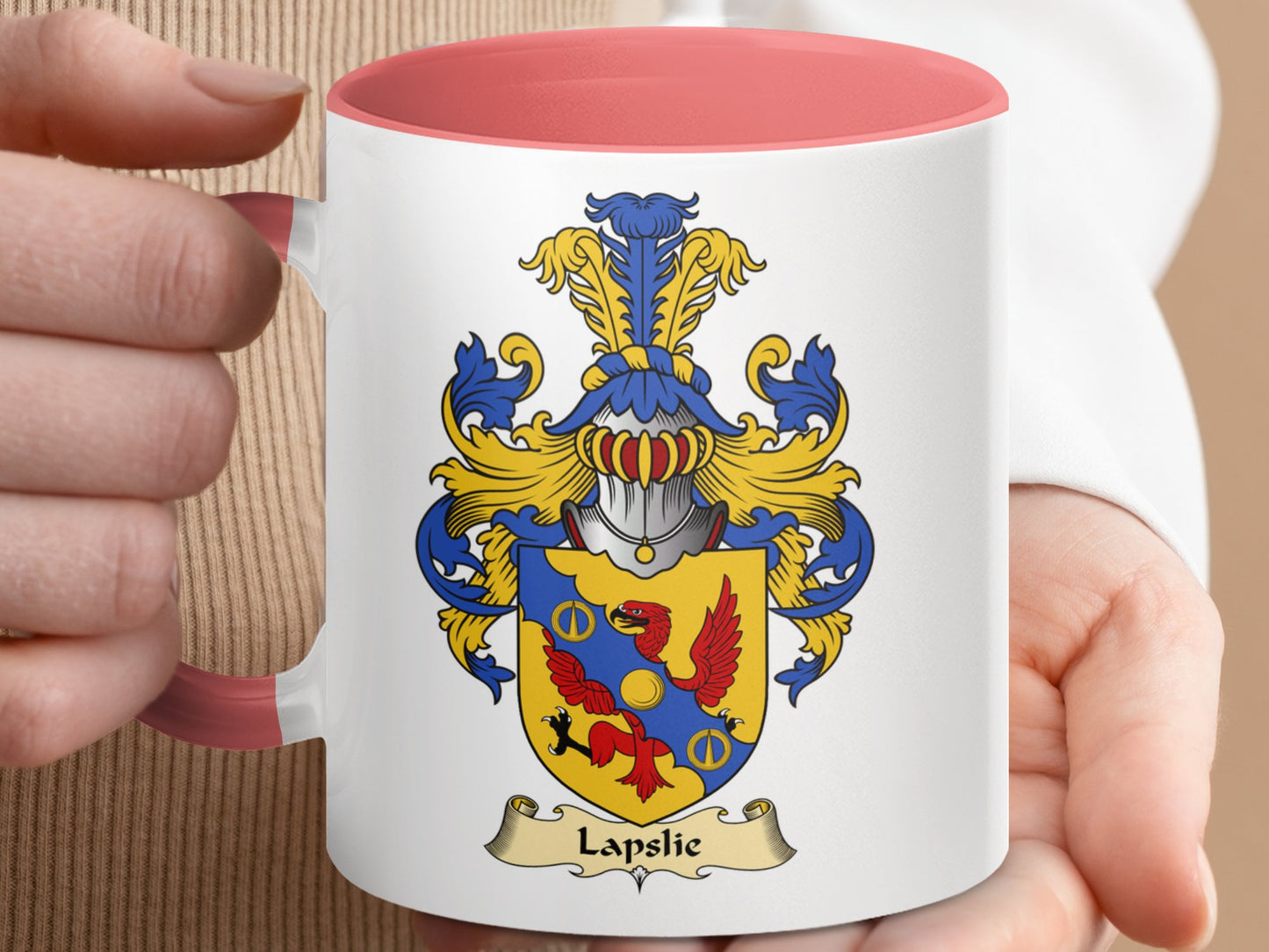 Clan Lapslie Scottish Coat of Arms Accent Mug - Living Stone Gifts