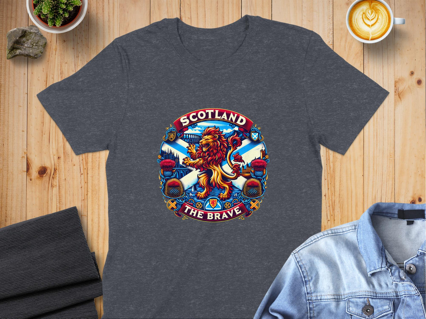 Scotland The Brave Majestic Design Men's T-Shirt - Living Stone Gifts