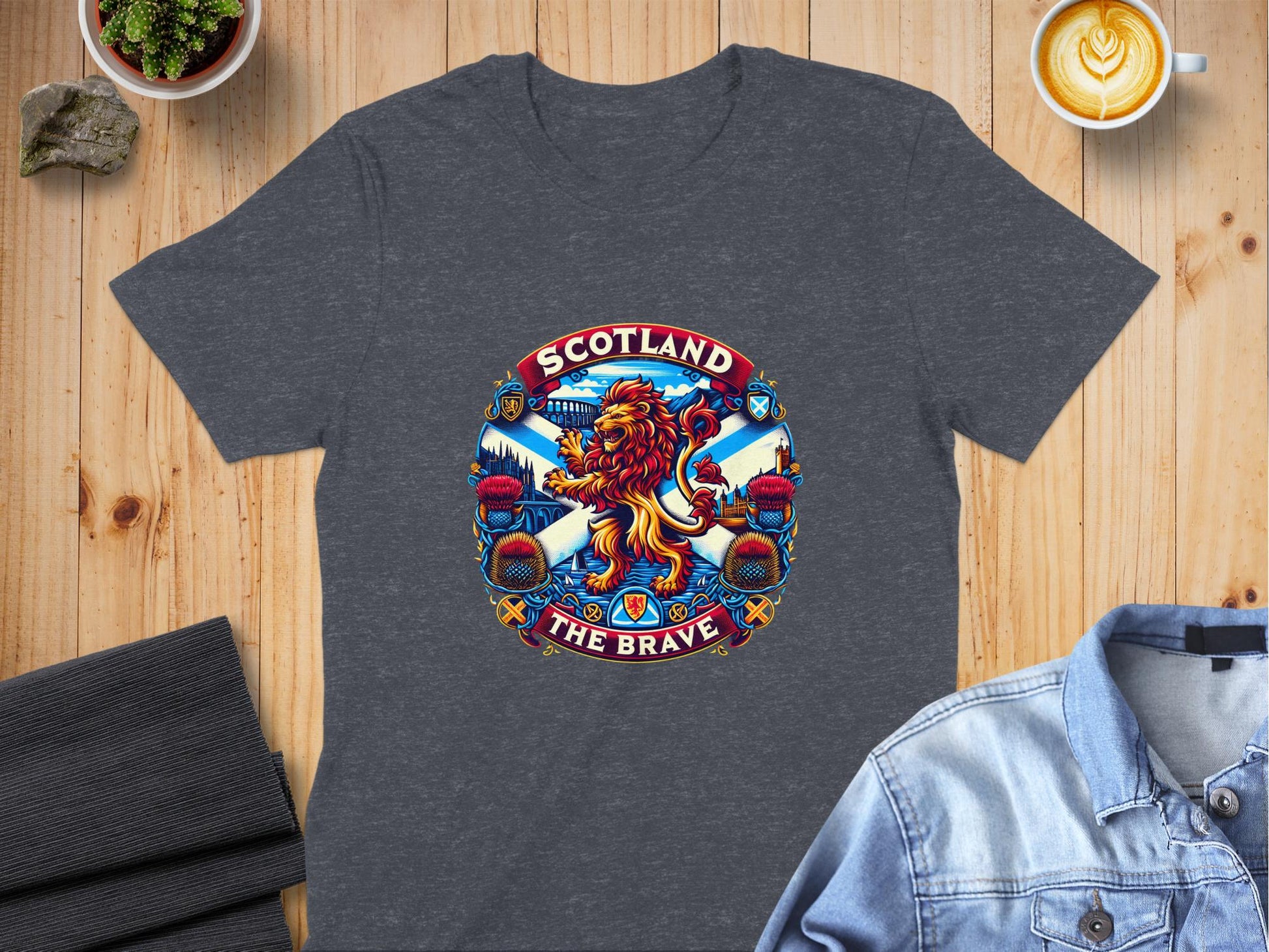 Scotland The Brave Majestic Design Men's T-Shirt - Living Stone Gifts