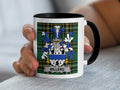 Millerd Irish Heritage Accent Mug with black handle and family crest