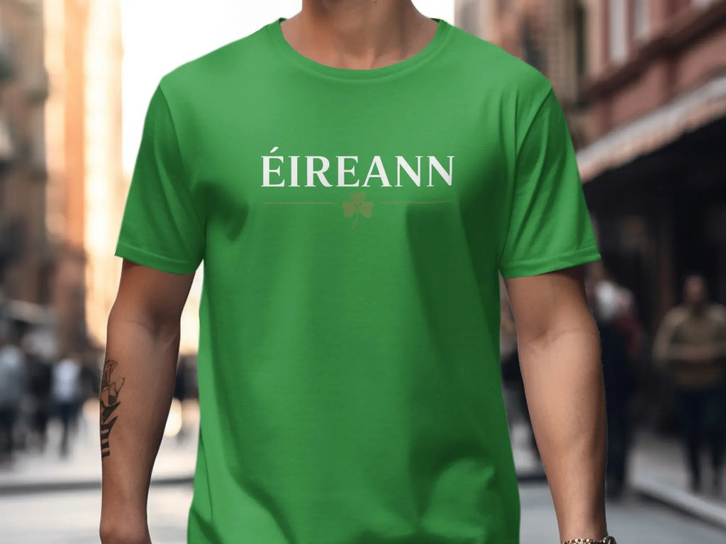 Éireann Irish Clover Graphic T-Shirt Irish Pride Shirt