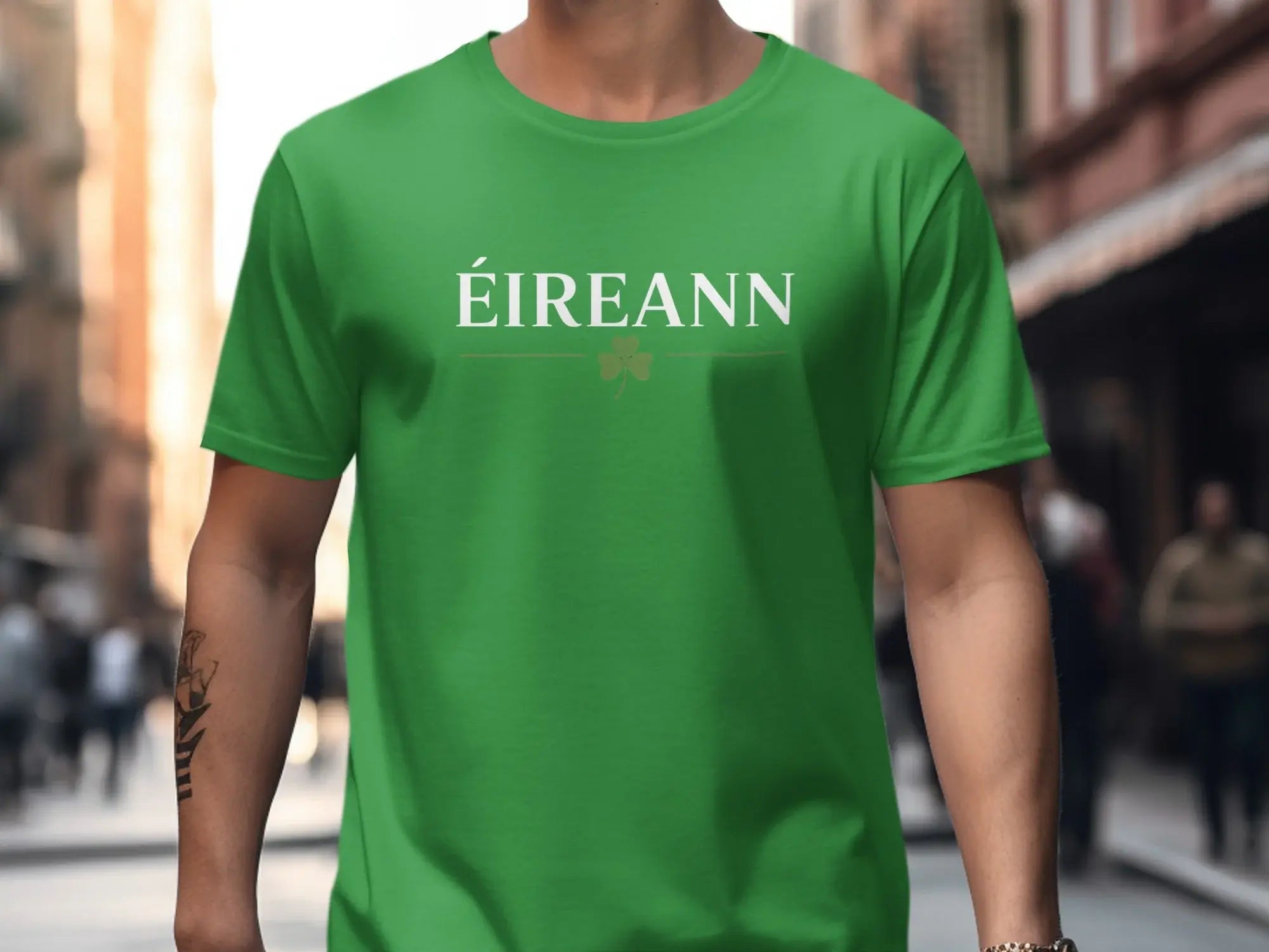 Éireann Irish Clover Graphic T-Shirt Irish Pride Shirt