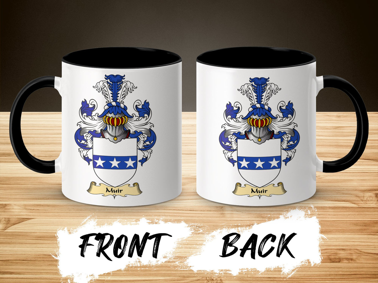 Scottish Clan Muir Coat of Arms Emblem Mug - Living Stone Gifts