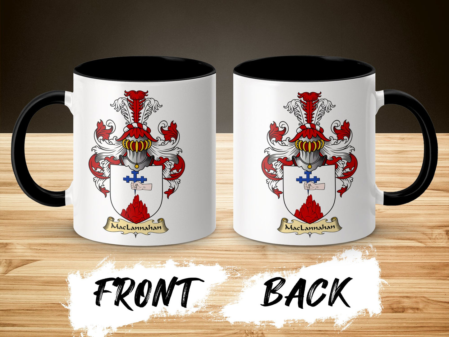 MacLannahan Family Coat of Arms Crest Design Mug - Living Stone Gifts