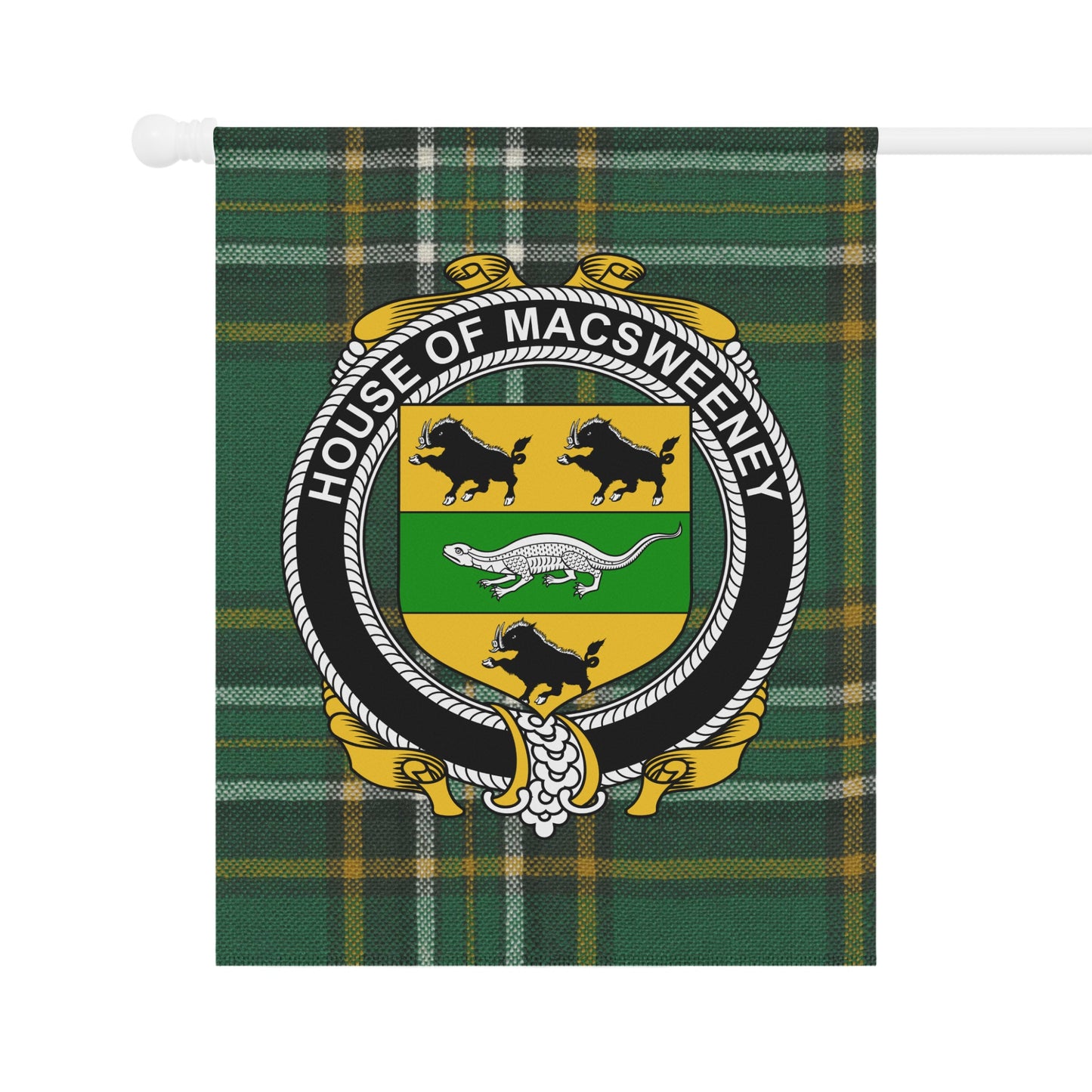House of MacSweeney Plaid Crest Design product