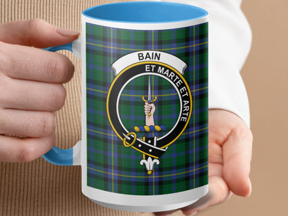 Scottish Clan Bain Et Marte Et Arte Crest Mug - Living Stone Gifts