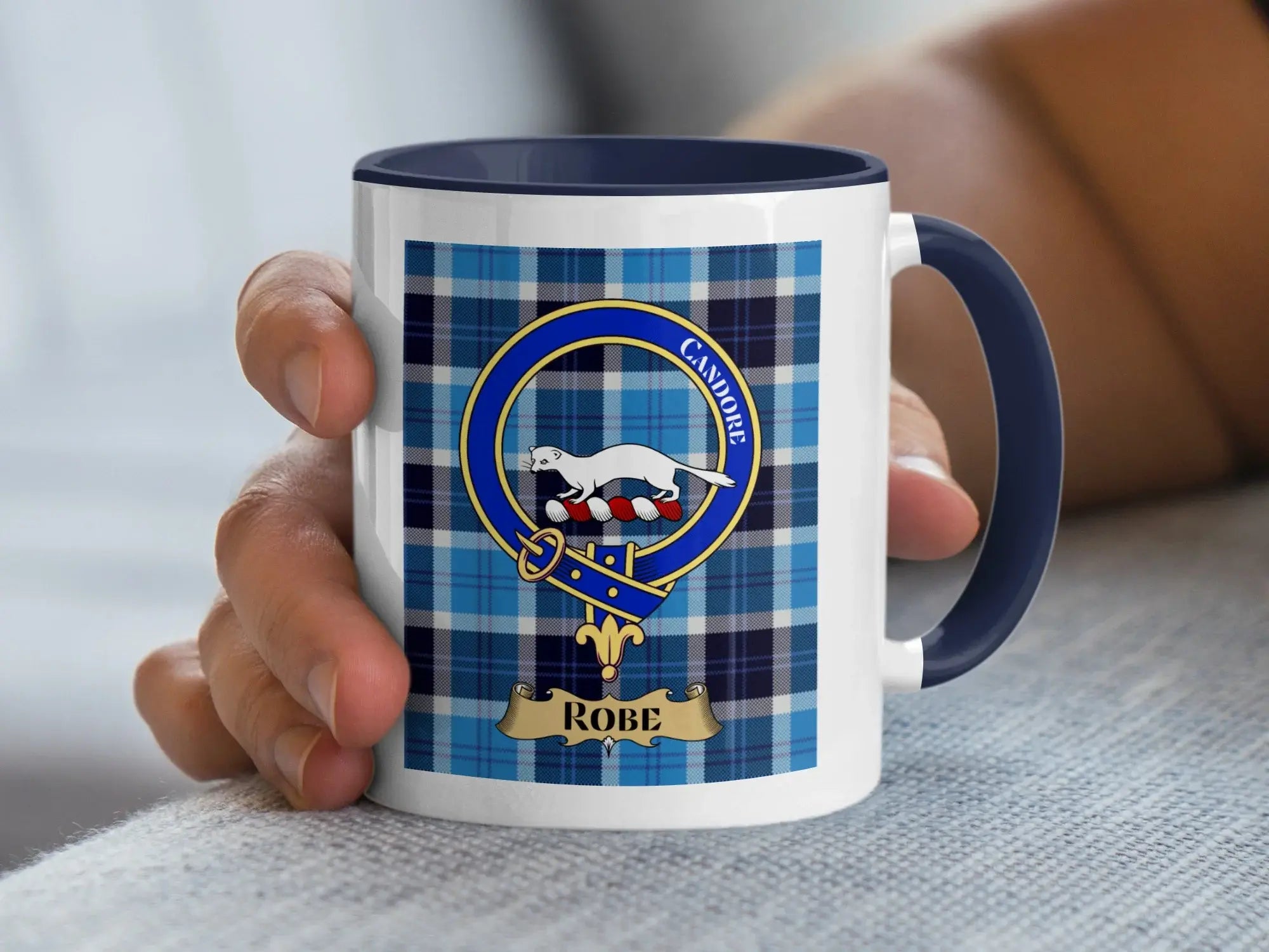 Candore Robe Tartan Pattern Clan Crest Mug