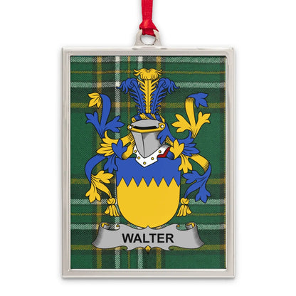 Walter Family Crest Green Background product