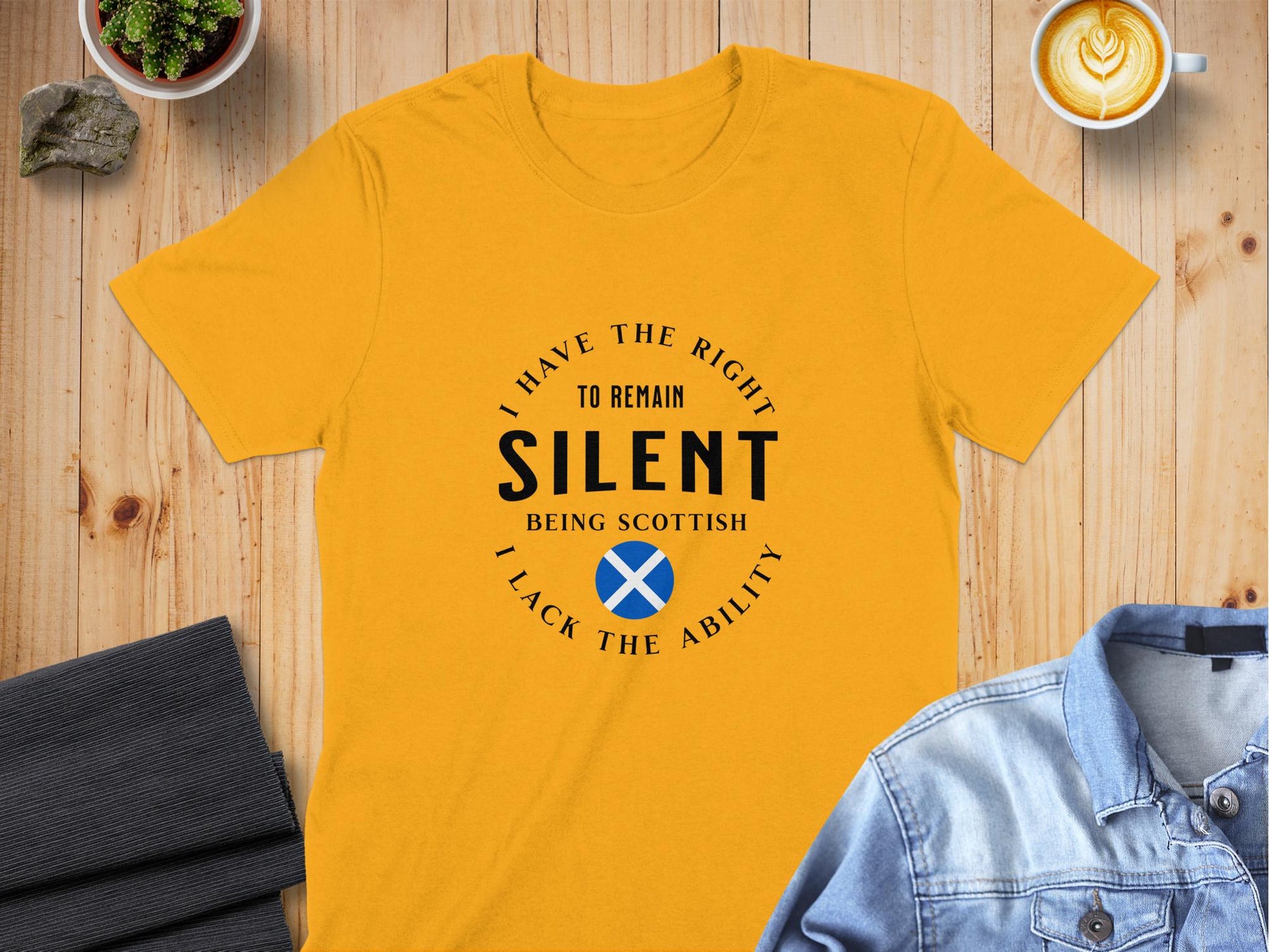 I Have the Right to Remain Silent Scottish T-Shirt - Living Stone Gifts