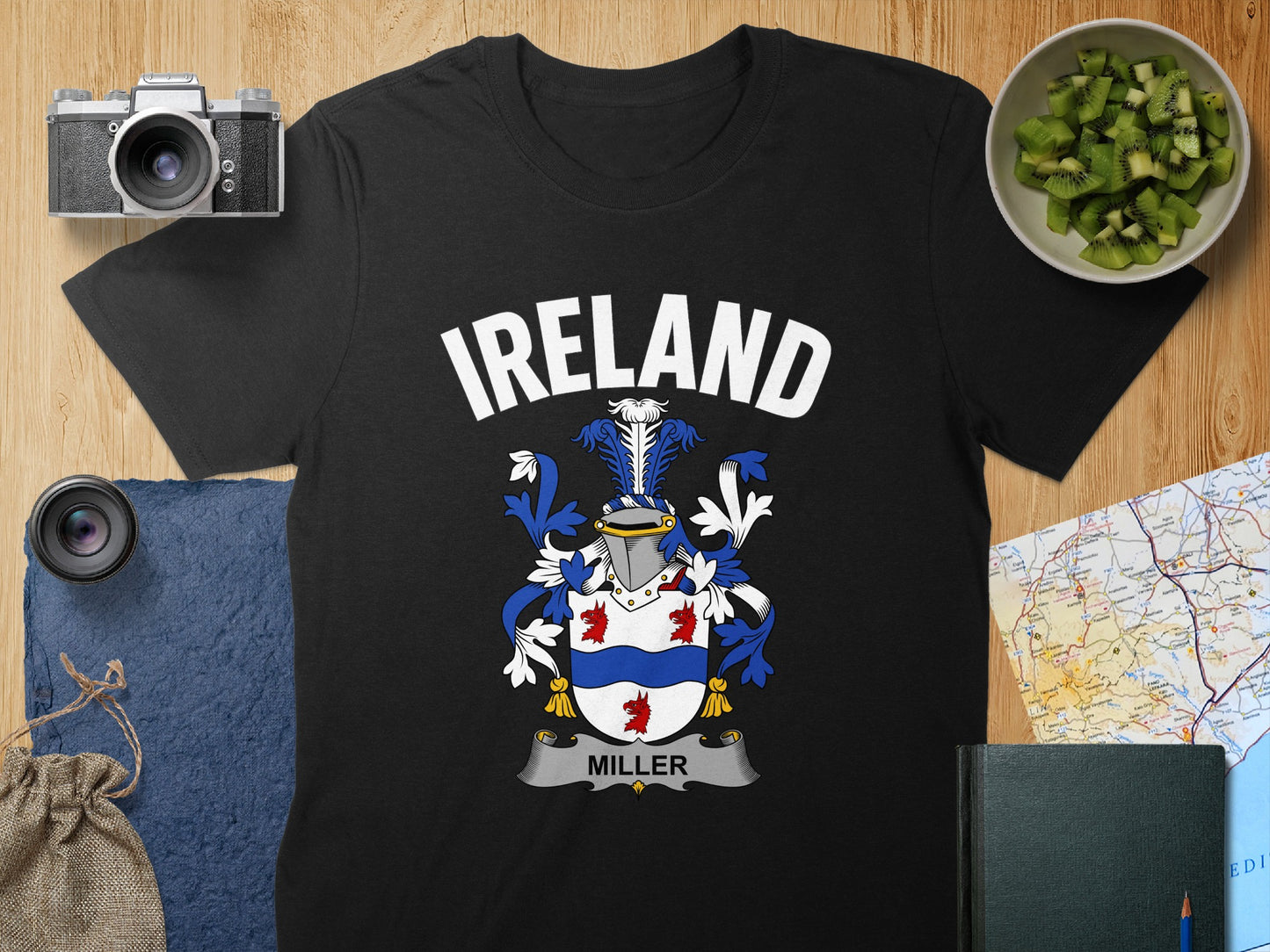 Ireland Miller Crest Shield Design T-shirt