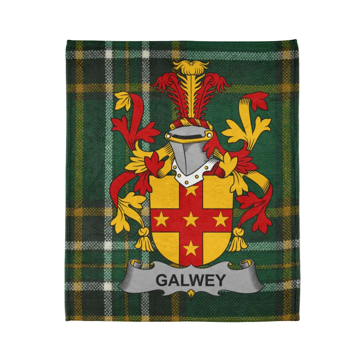 Galway Family Crest Plaid Throw Blanket product type