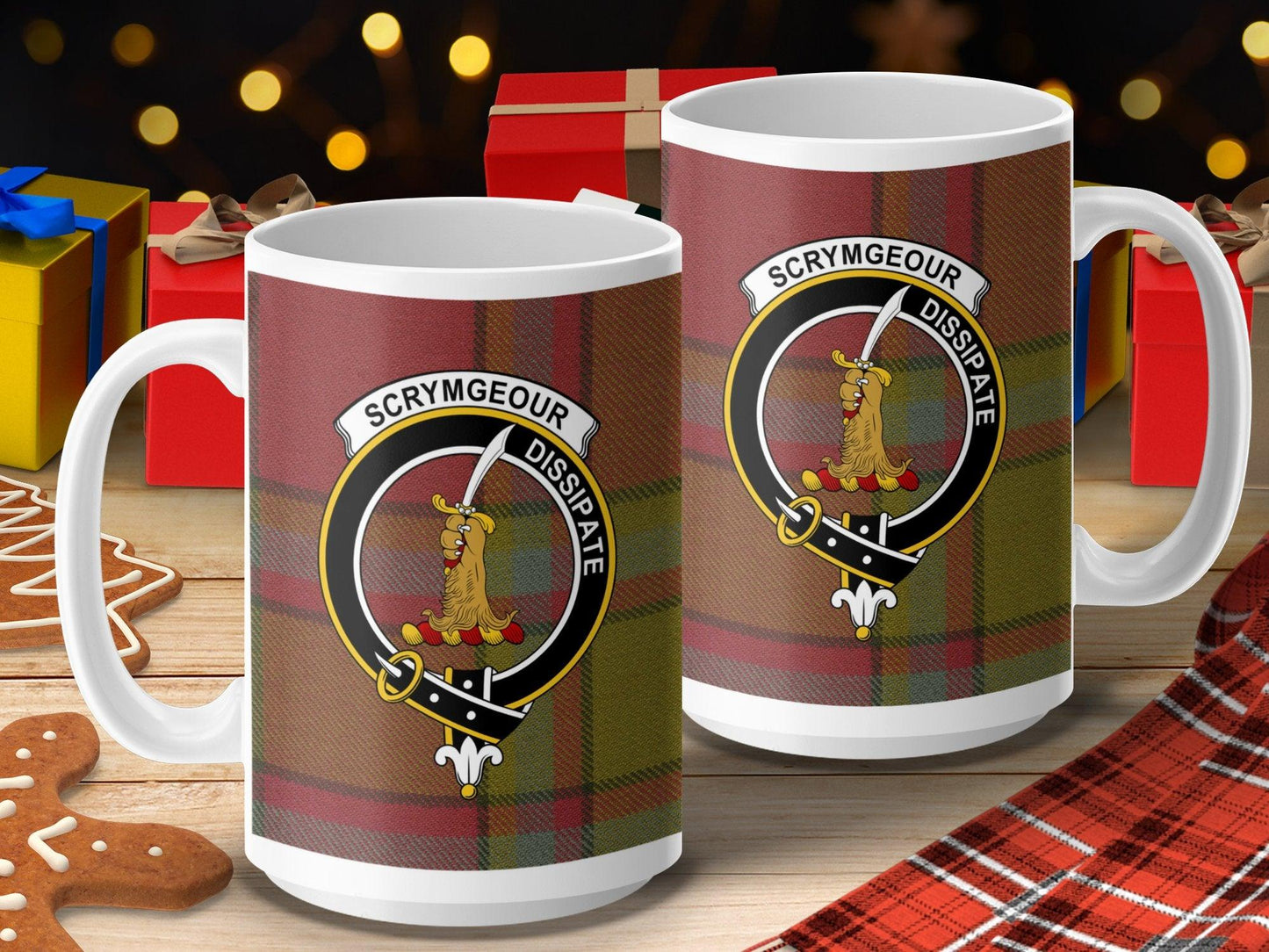 Scrymgeour Clan Crest Tartan Heritage Design Mug - Living Stone Gifts