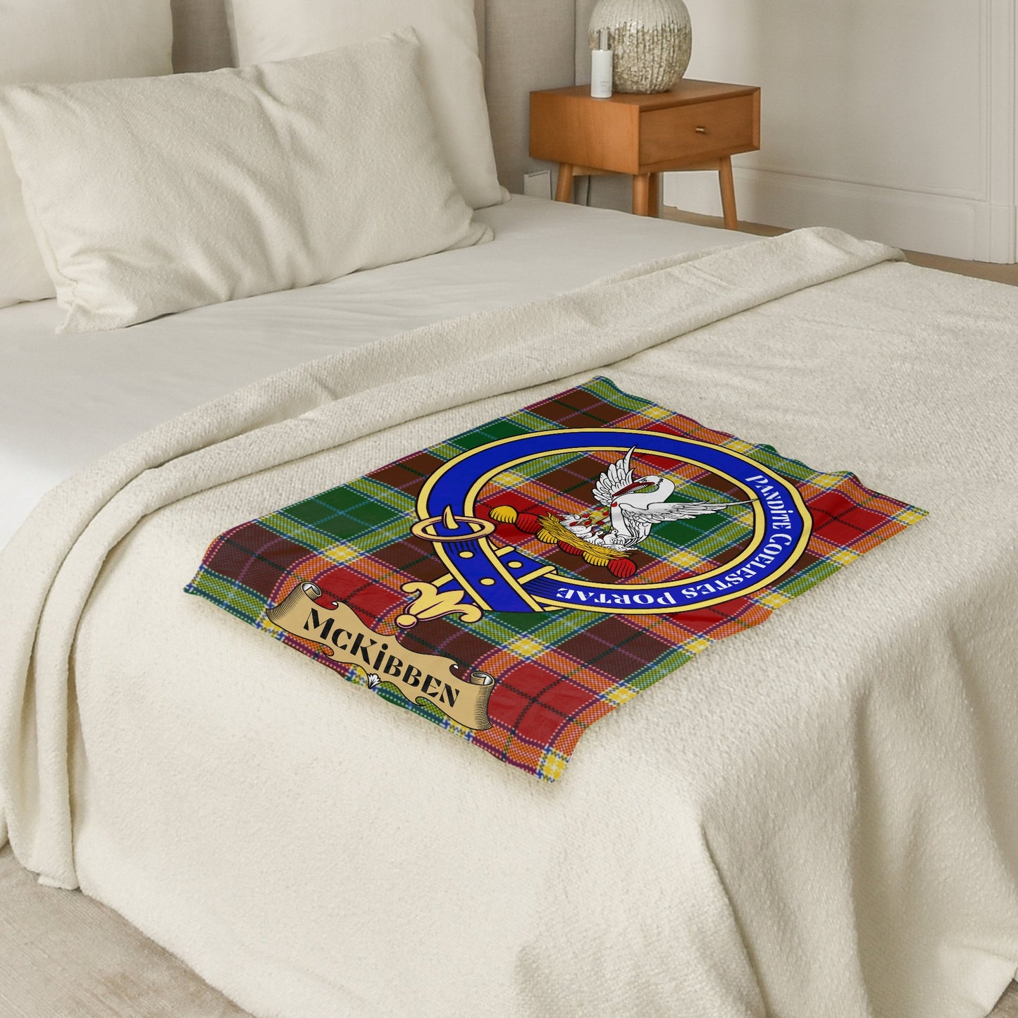 Scottish Clan McKibben Tartan Throw Blanket - Living Stone Gifts