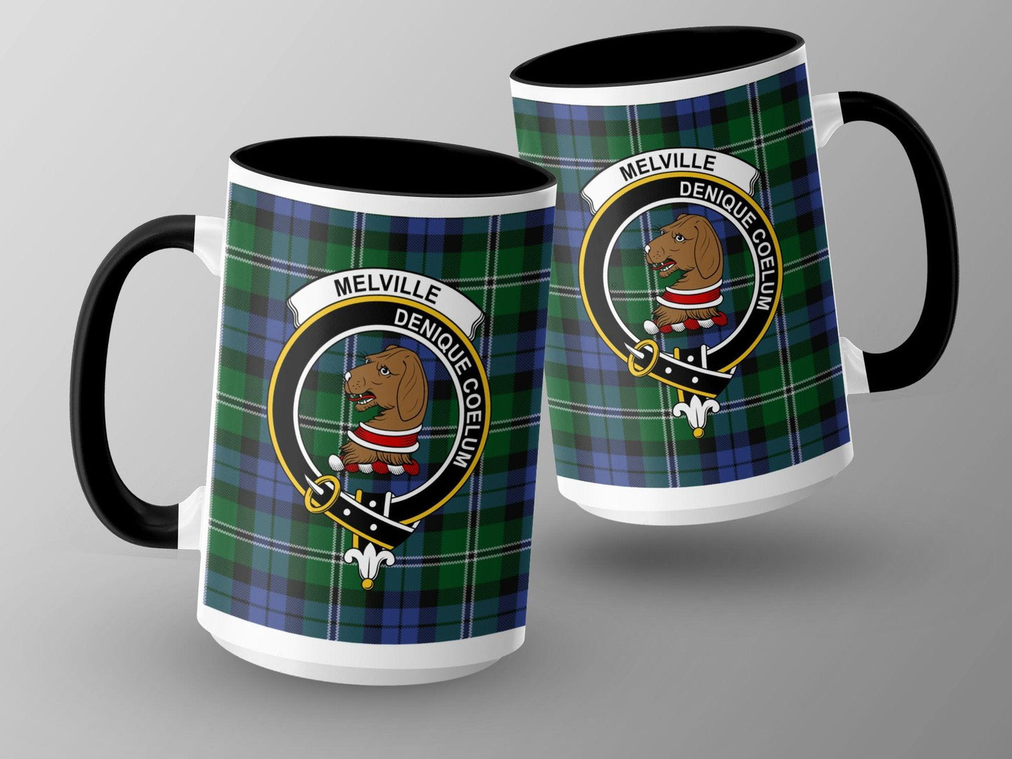 Melville Clan Crest Scottish Tartan Mug - Living Stone Gifts