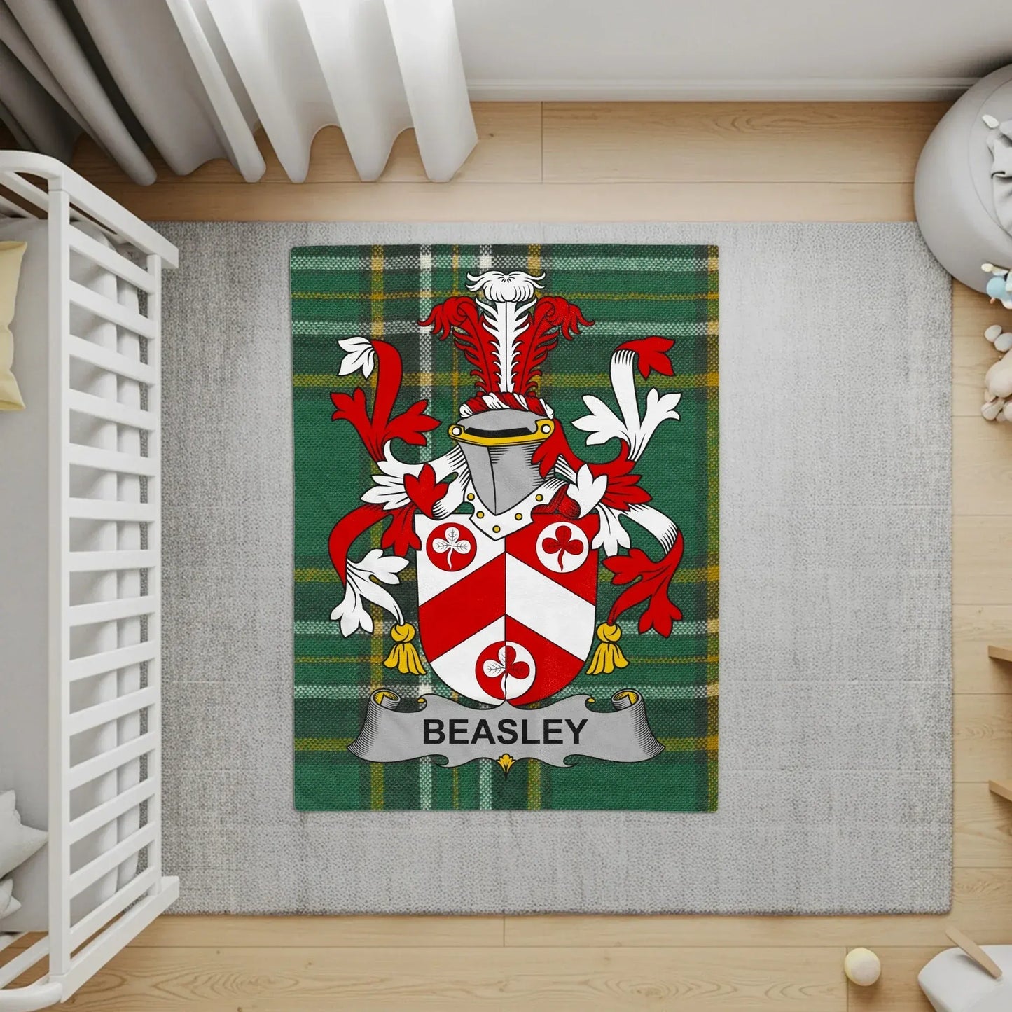 Personalize Crest Rug for Home Decor Product