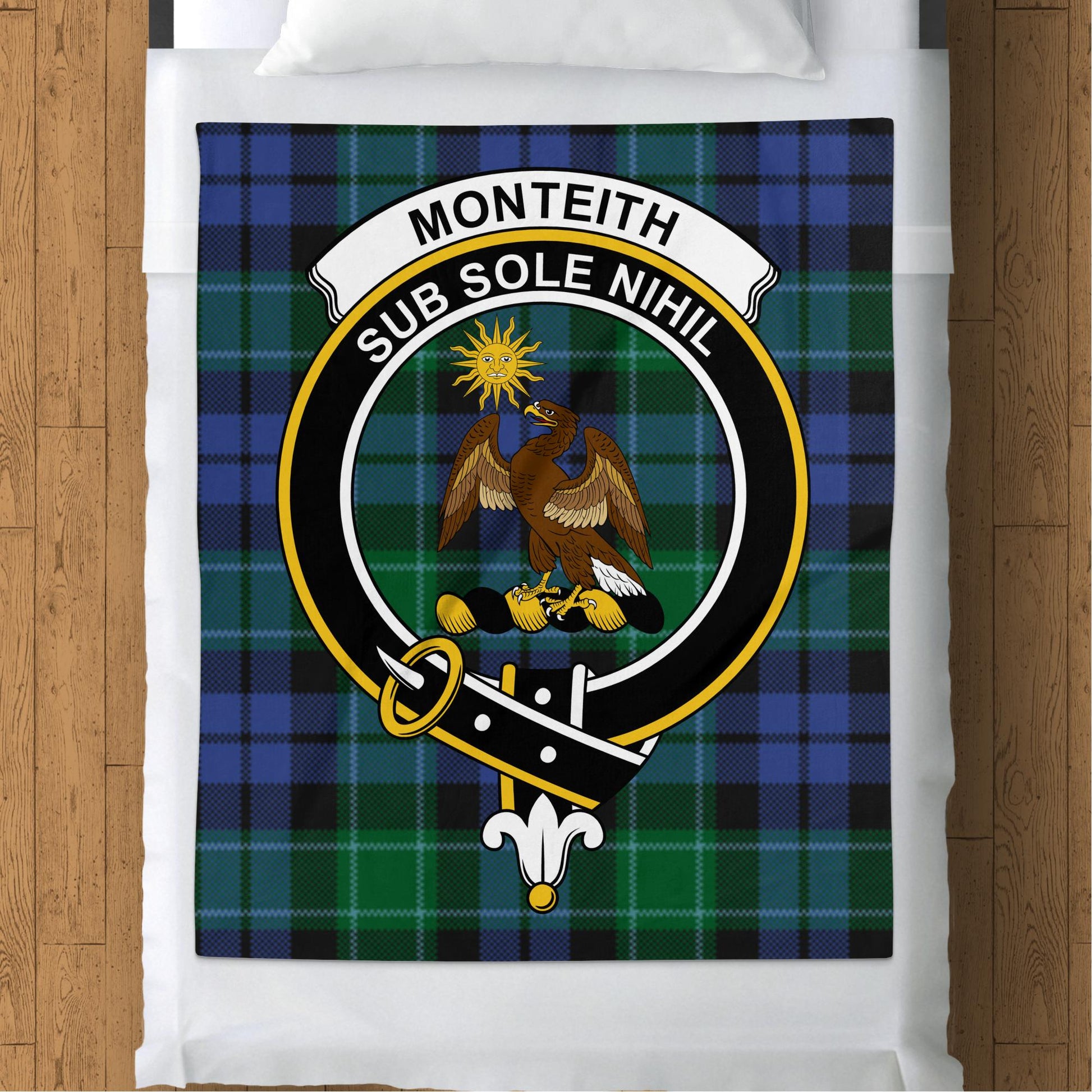 Scottish Clan Monteith Tartan Throw Blanket - Living Stone Gifts