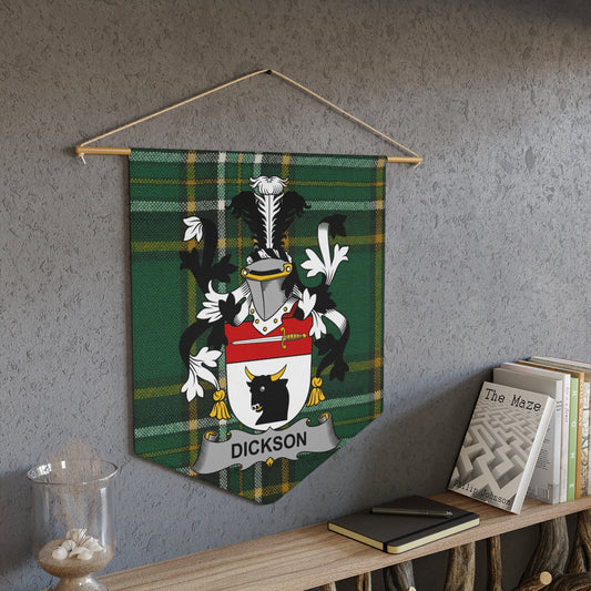 Dickson Family Crest Tartan Wall Hanging home decor