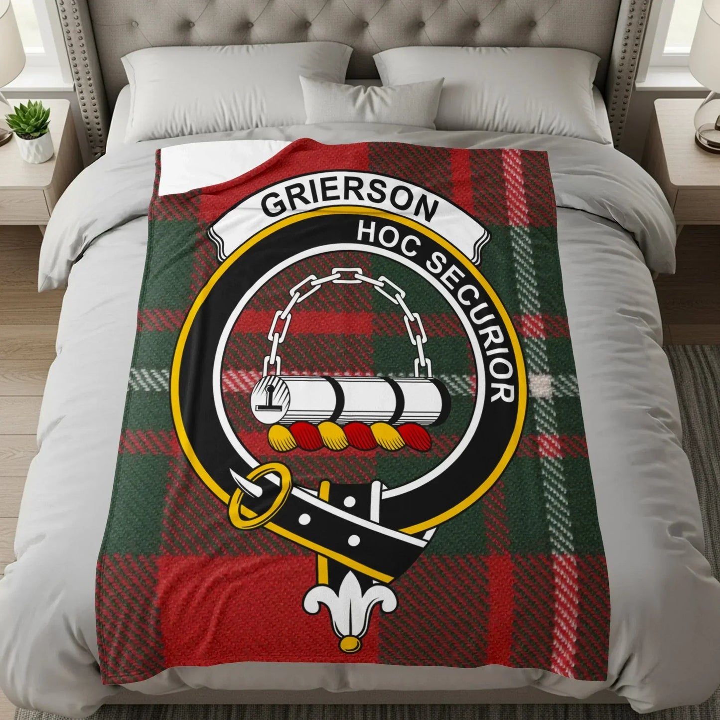 Grierson Hoc Securior Plaid Crest Design Blanket product