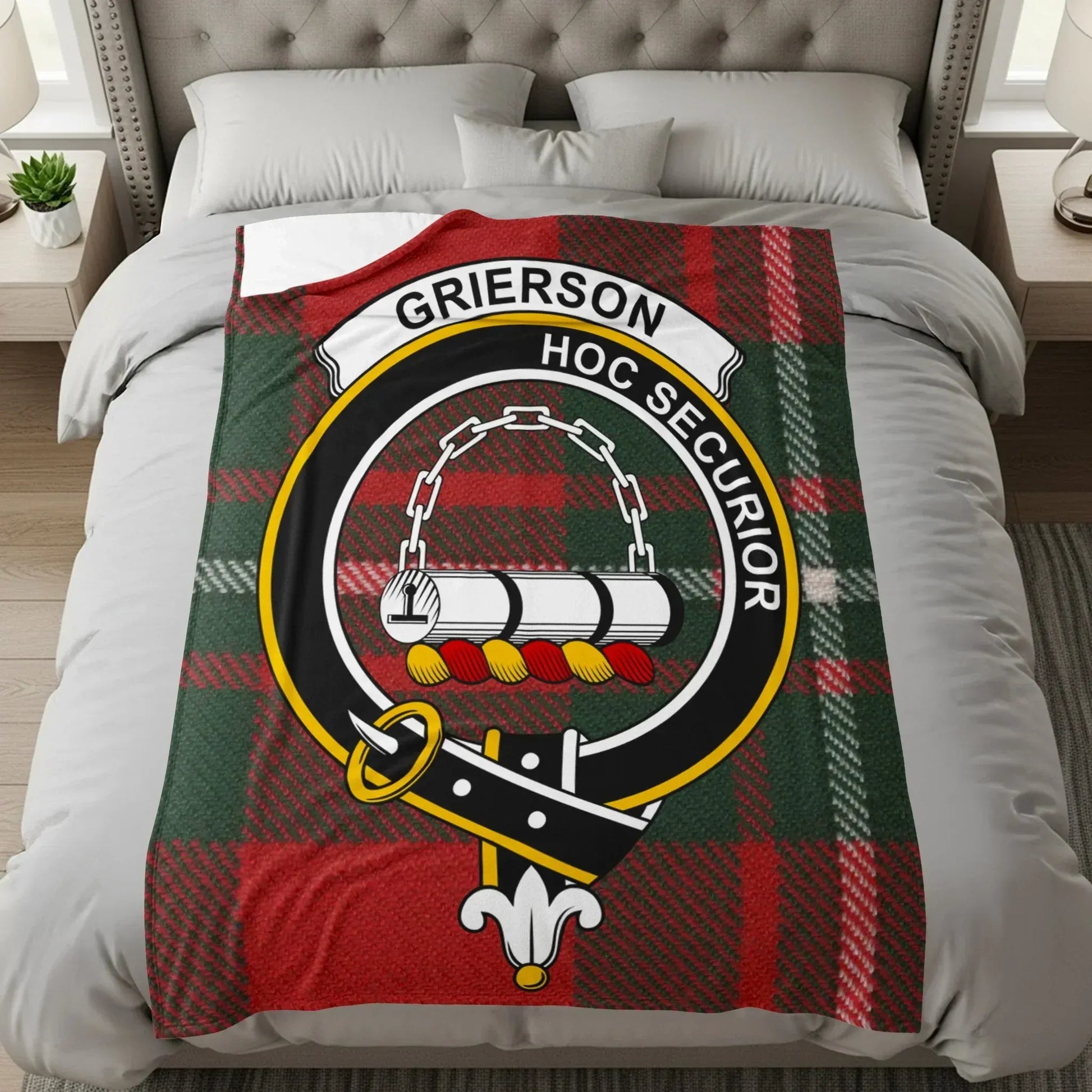 Grierson Hoc Securior Plaid Crest Design Blanket product