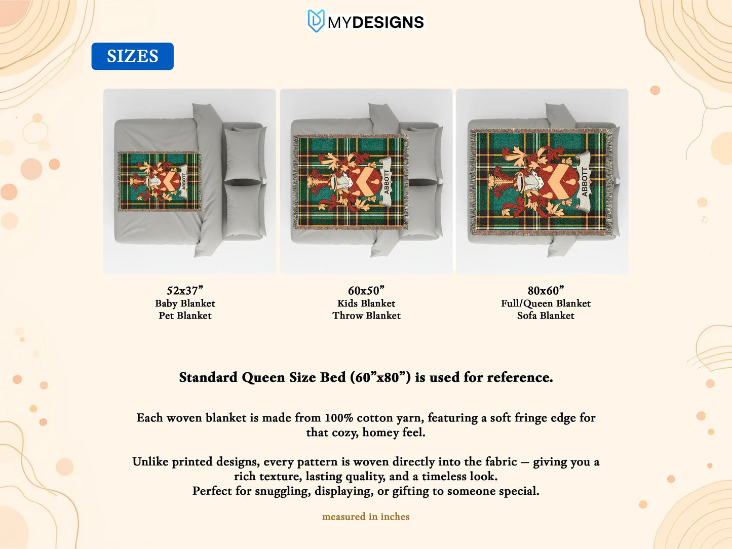 MYDESIGNS Abbott Family Crest Plaid Blanket product type