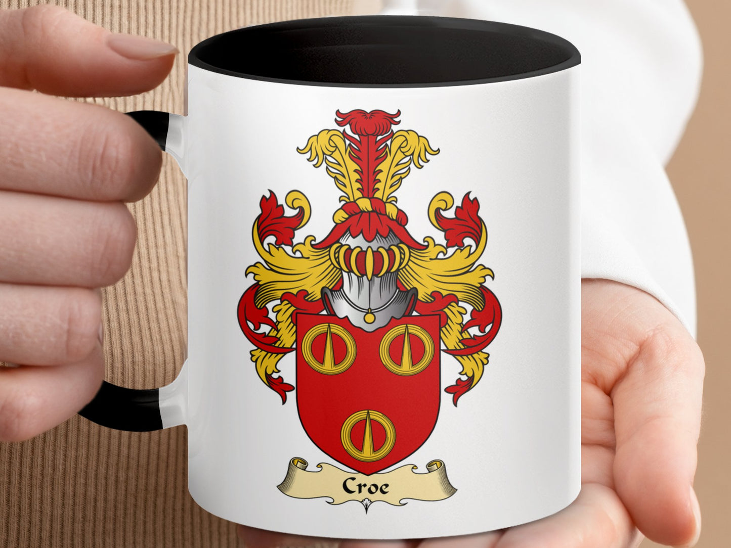 Croe Scottish Clan Accent Coffee Mug - Living Stone Gifts